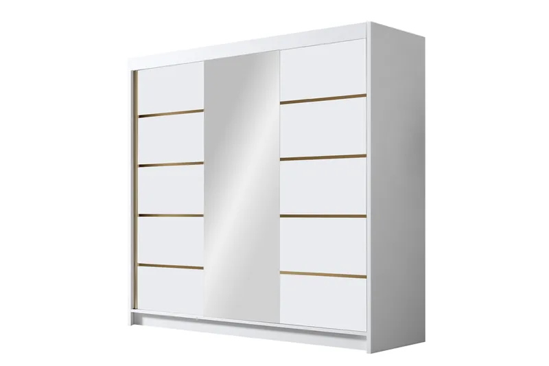 Dianna Garderobe med Speil 200x215 cm, Hvit