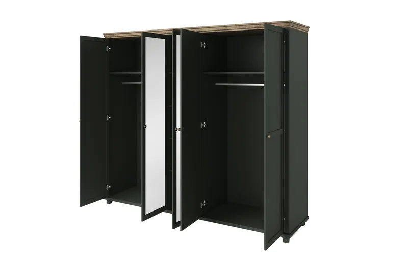 Doade Garderobe 62x154 cm - Grønn|Natur - Oppbevaring - Klesoppbevaring - Garderober & garderobesystem