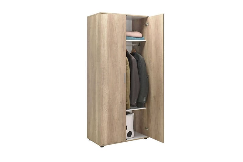 Drelmar Garderobe 80x187 cm - Lyse brun - Oppbevaring - Klesoppbevaring - Garderober & garderobesystem
