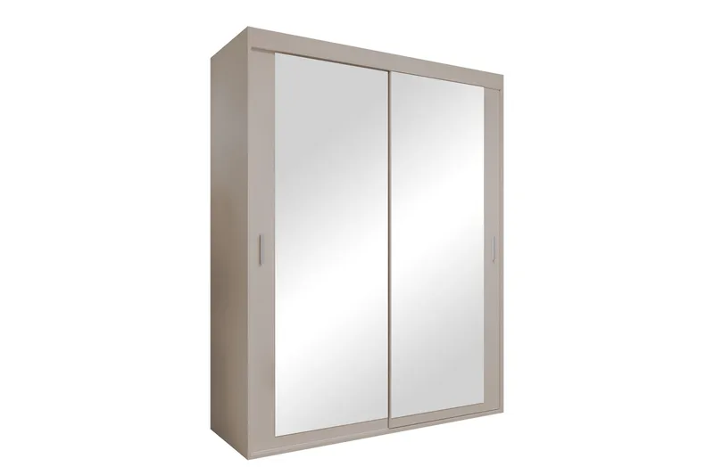 Duets Garderob med Speil 160x205 cm, Beige