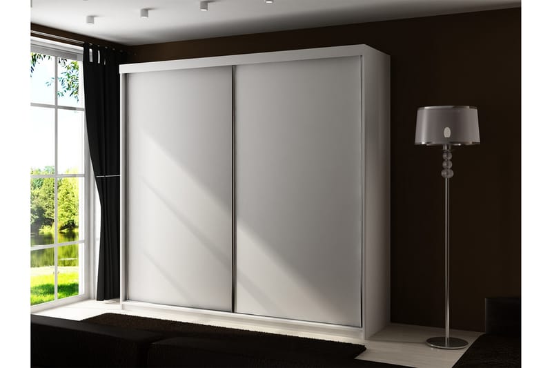 Dunkra Garderob LED-belysning Blå 200 cm - Hvit - Garderober & garderobesystem - Garderobeskap & klesskap