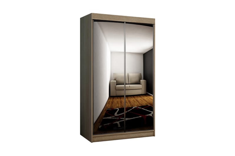 Dunkra Garderob med Speil LED-belysning RGB 100 cm - Sonomaeik - Garderobeskap & klesskap - Garderober & garderobesystem