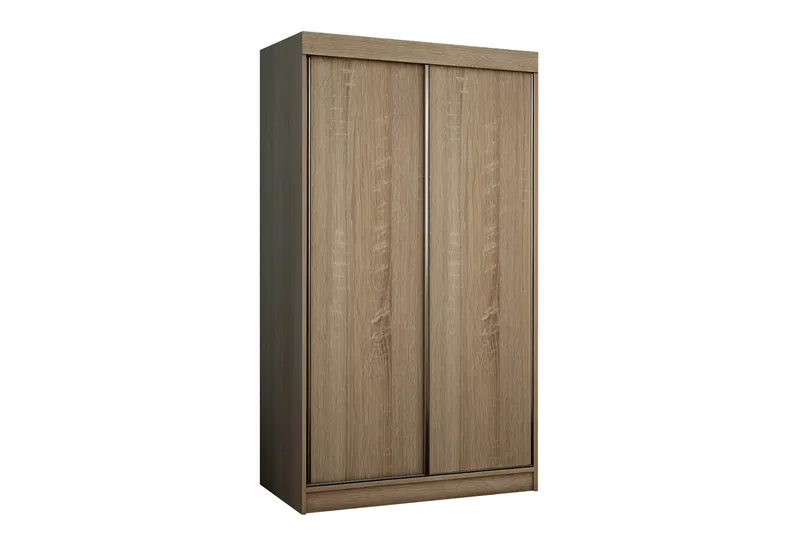 Dunkra Garderobeskap 100x200 cm i Mørkt Tre, Brun