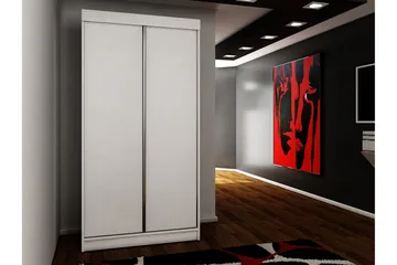 Dunkra Garderobeskap 100x200 cm i Tre - Hvit - Oppbevaring - Klesoppbevaring - Garderober & garderobesystem