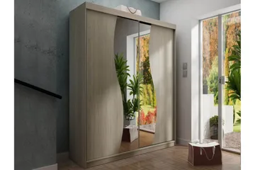 Dunkra Garderobeskap Med Speil 150x200 cm - Oppbevaring - Klesoppbevaring - Garderober & garderobesystem