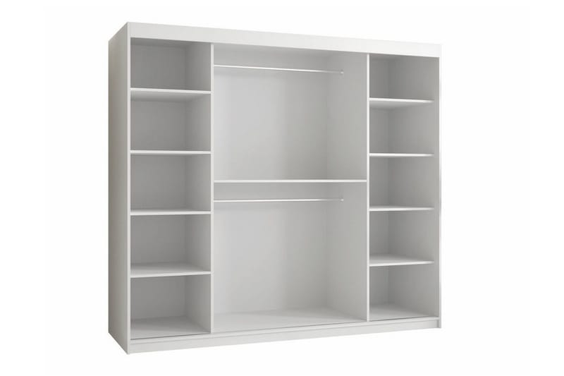 Dunvegan Garderobe med speil - Hvid - Oppbevaring - Klesoppbevaring - Garderober & garderobesystem
