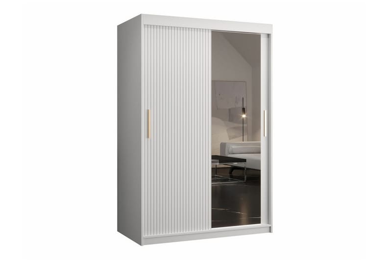 Dunvegan Garderobe med speil - Hvid - Oppbevaring - Klesoppbevaring - Garderober & garderobesystem