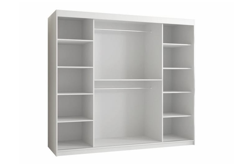 Dunvegan Garderobe med speil - Hvid - Oppbevaring - Klesoppbevaring - Garderober & garderobesystem
