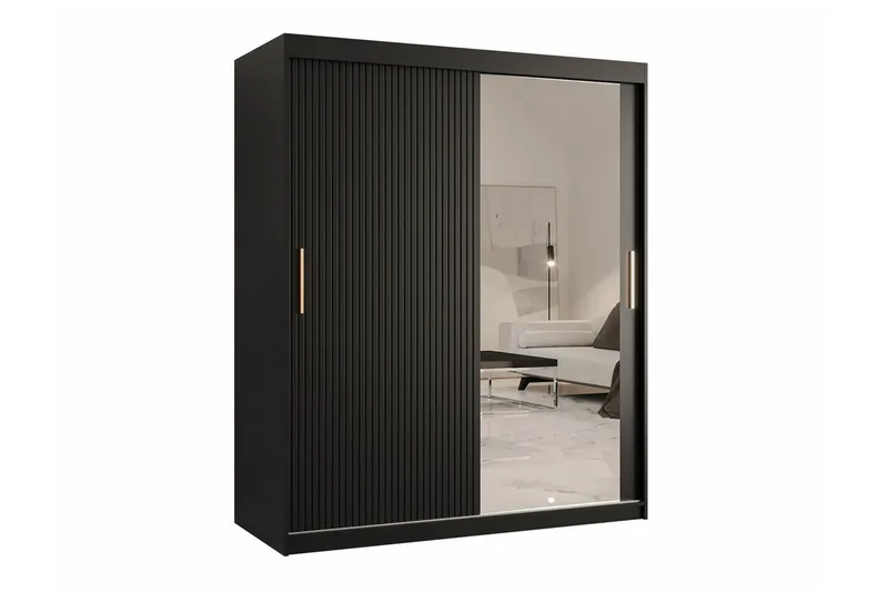 Dunvegan Garderobe med speil, Svart