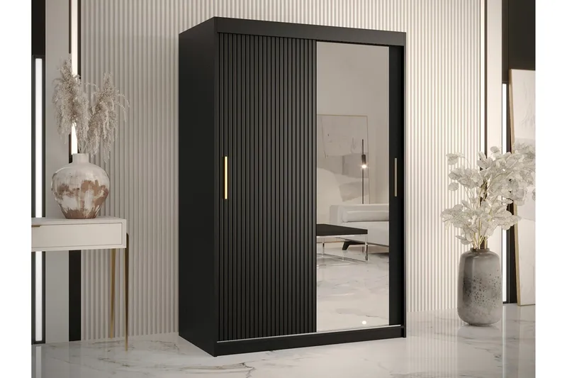 Dunvegan Garderobe med speil - Svart - Oppbevaring - Klesoppbevaring - Garderober & garderobesystem