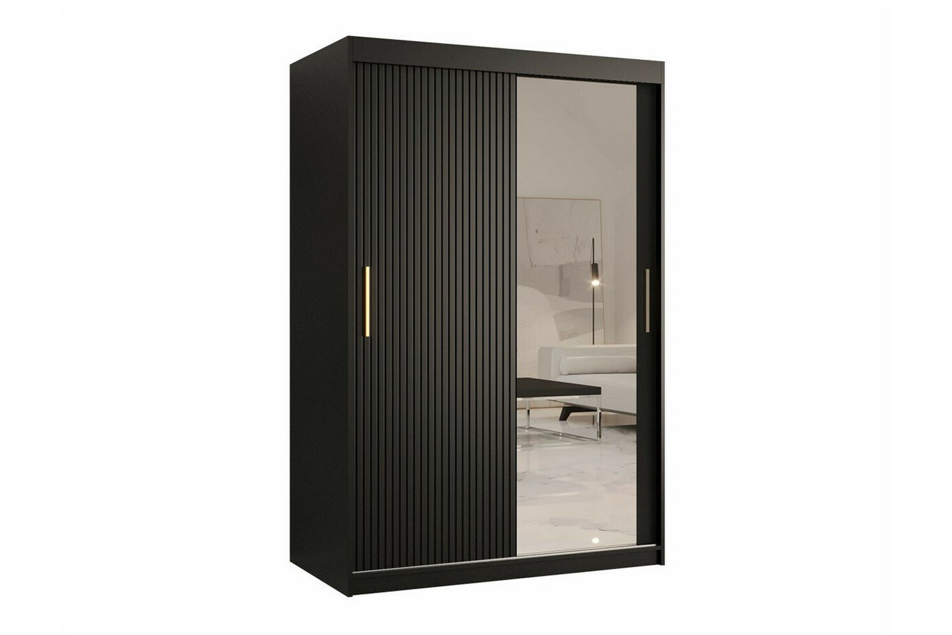 Dunvegan Garderobe med speil - Svart - Oppbevaring - Klesoppbevaring - Garderober & garderobesystem