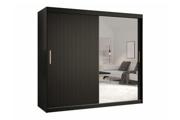 Dunvegan Garderobe med speil - Svart - Oppbevaring - Klesoppbevaring - Garderober & garderobesystem