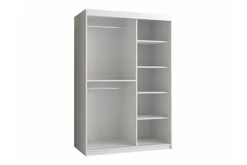 Dunvegan Garderobeskap 120 cm i Malt Tre - Hvit - Oppbevaring - Klesoppbevaring - Garderober & garderobesystem