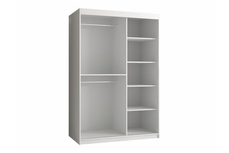 Dunvegan Garderobeskap 120 cm i Malt Tre - Hvit - Oppbevaring - Klesoppbevaring - Garderober & garderobesystem