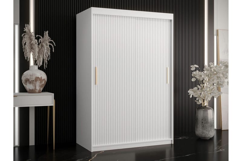 Dunvegan Garderobeskap 120 cm i Malt Tre - Hvit - Oppbevaring - Klesoppbevaring - Garderober & garderobesystem