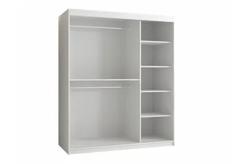 Dunvegan Garderobeskap 150 cm i Malt Tre - Hvit - Oppbevaring - Klesoppbevaring - Garderober & garderobesystem