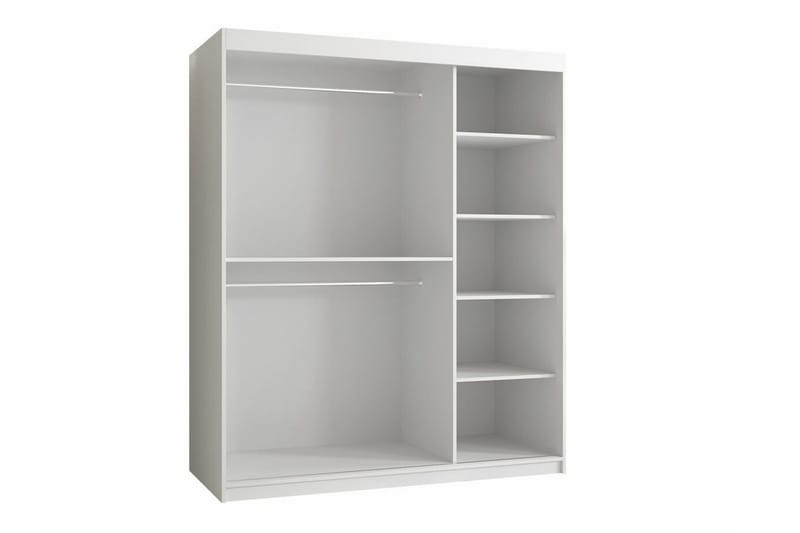Dunvegan Garderobeskap 150 cm i Malt Tre - Hvit - Oppbevaring - Klesoppbevaring - Garderober & garderobesystem