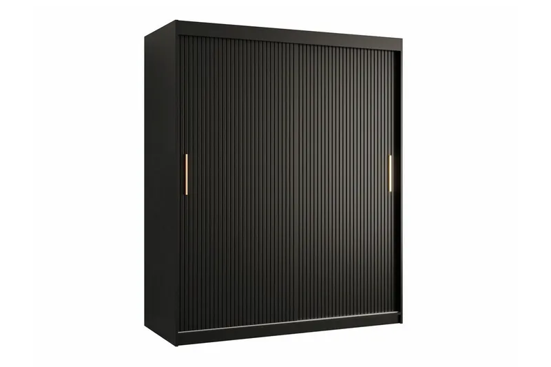 Dunvegan Garderobeskap 150 cm i Malt Tre, Svart