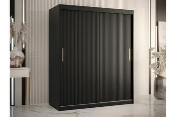 Dunvegan Garderobeskap 150 cm i Malt Tre - Svart - Oppbevaring - Klesoppbevaring - Garderober & garderobesystem