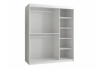 Dunvegan Garderobeskap 150 cm i Malt Tre - Svart - Oppbevaring - Klesoppbevaring - Garderober & garderobesystem