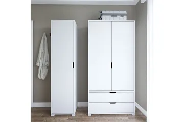 Durusu Garderobe 130x183 cm - Hvit - Oppbevaring - Klesoppbevaring - Garderober & garderobesystem