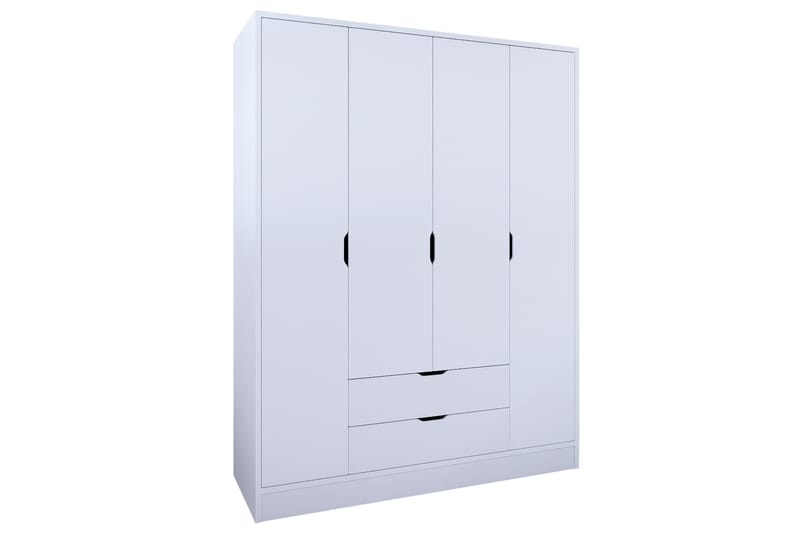 Durusu Garderobe 140x182 cm - Matt hvit - Oppbevaring - Klesoppbevaring - Garderober & garderobesystem
