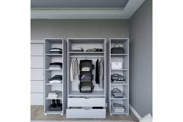 Durusu Garderobe 170x183 cm - Matt hvit - Oppbevaring - Klesoppbevaring - Garderober & garderobesystem