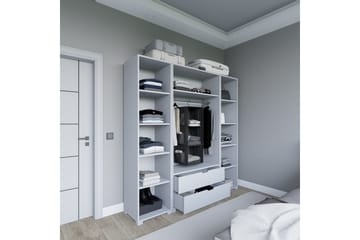 Durusu Garderobe 170x183 cm - Matt hvit - Oppbevaring - Klesoppbevaring - Garderober & garderobesystem