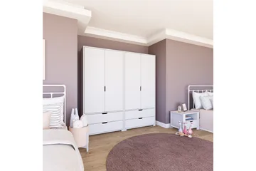 Durusu Garderobe 180x183 cm - Matt hvit - Oppbevaring - Klesoppbevaring - Garderober & garderobesystem