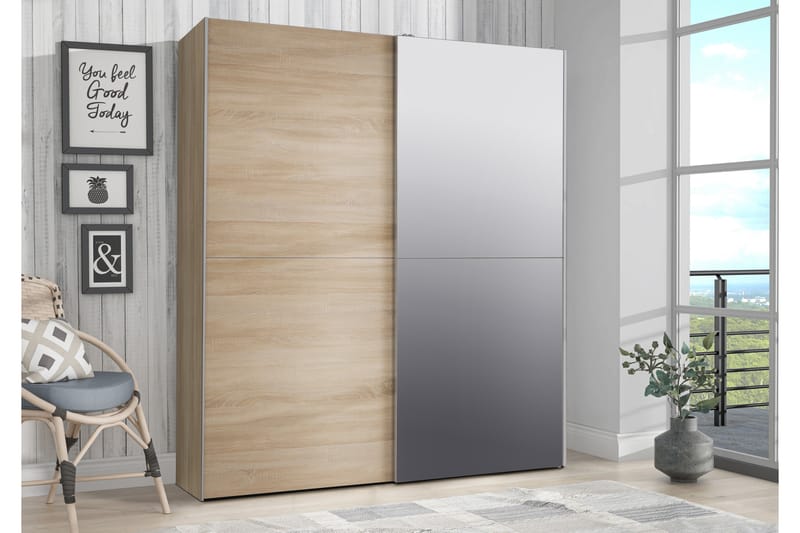 Edessa Garderobe 62x171 cm - Brun - Oppbevaring - Klesoppbevaring - Garderober & garderobesystem