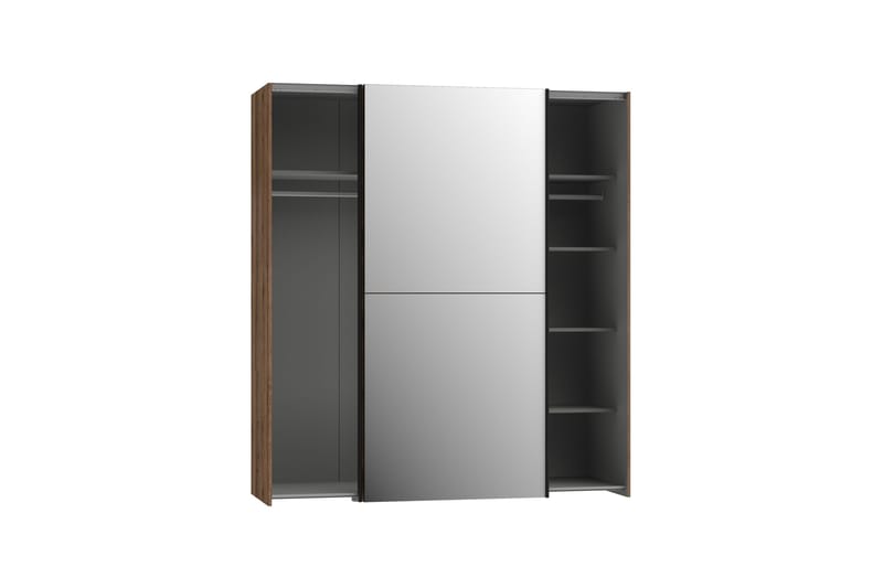 Edessa Garderobe 62x171 cm - Brun/Svart - Oppbevaring - Klesoppbevaring - Garderober & garderobesystem