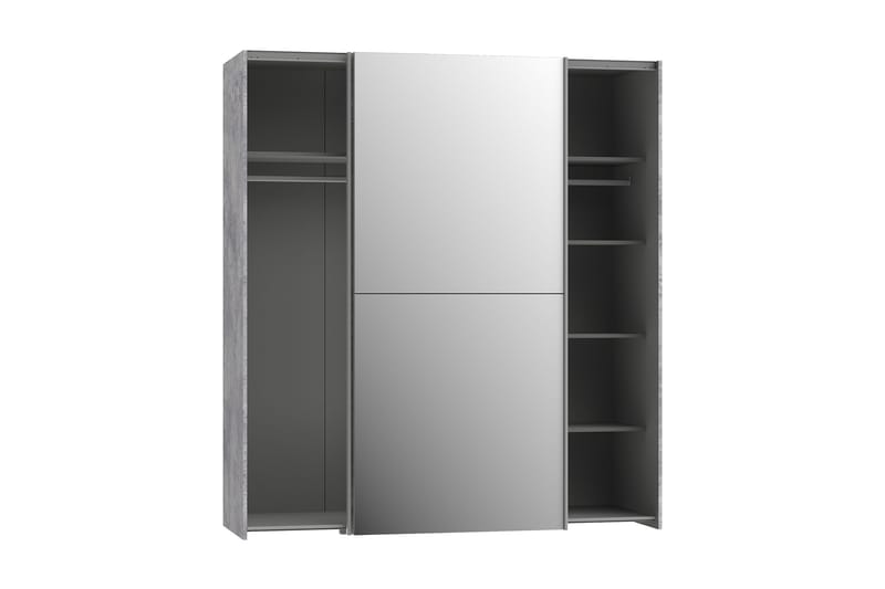 Edessa Garderobe 62x171 cm - Grå - Oppbevaring - Klesoppbevaring - Garderober & garderobesystem