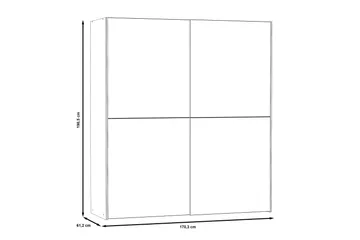 Edessa Garderobe 62x171 cm - Hvit - Oppbevaring - Klesoppbevaring - Garderober & garderobesystem