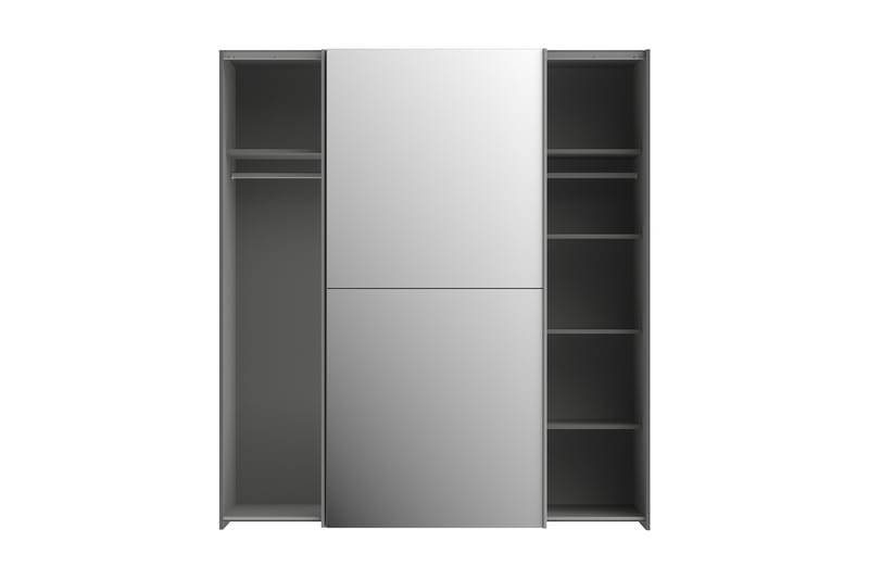 Edessa Garderobe 62x171 cm - Mørkegrå - Oppbevaring - Klesoppbevaring - Garderober & garderobesystem
