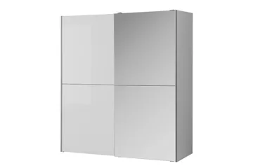Edessa Rektangulær Garderobeskap med Skyvedører 170 cm i Tre med Metallramme - Hvit - Oppbevaring - Klesoppbevaring - Garderober & garderobesystem