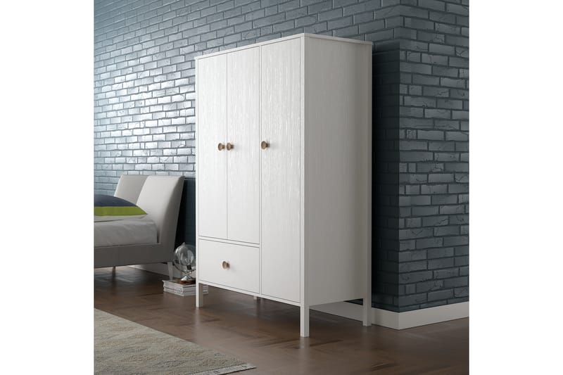Elspet Garderobe 120x172 cm - Brun/Hvit - Oppbevaring - Klesoppbevaring - Garderober & garderobesystem