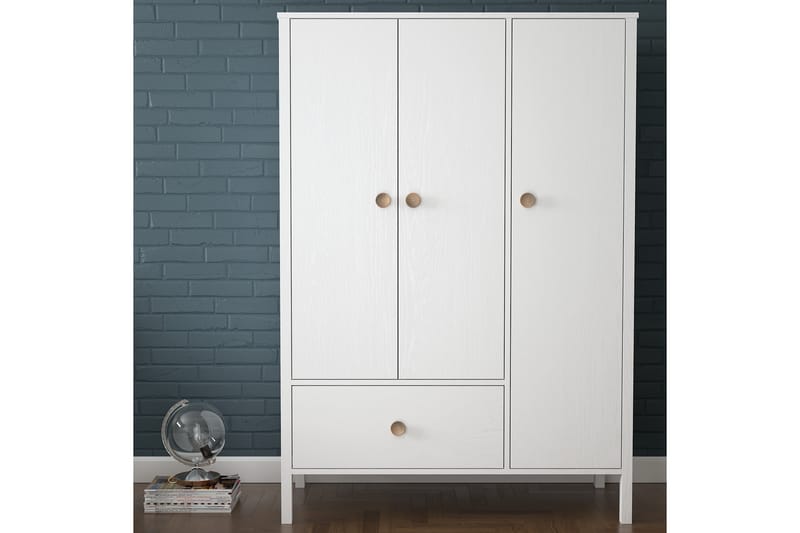 Elspet Garderobe 120x172 cm - Brun/Hvit - Oppbevaring - Klesoppbevaring - Garderober & garderobesystem