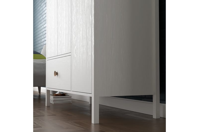 Elspet Garderobe 120x172 cm - Brun/Hvit - Oppbevaring - Klesoppbevaring - Garderober & garderobesystem
