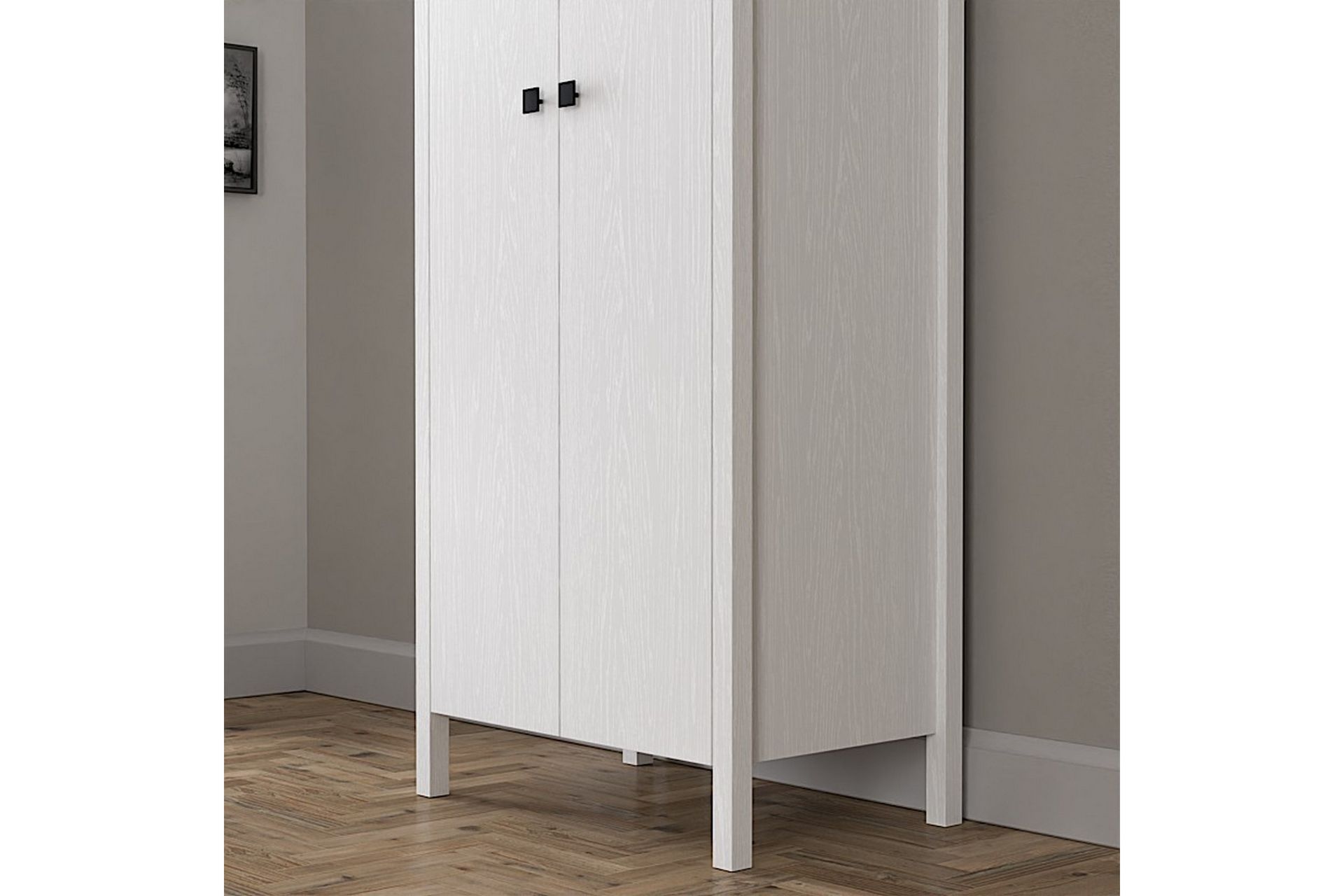Elspet Garderobe 70x195 cm - Brun/Hvit - Oppbevaring - Klesoppbevaring - Garderober & garderobesystem