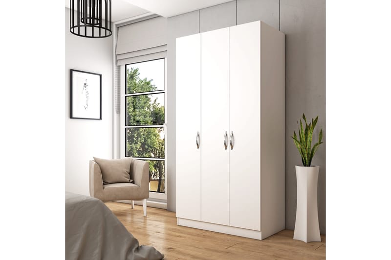 Elspet Garderobe 90x181 cm - Hvit - Oppbevaring - Klesoppbevaring - Garderober & garderobesystem