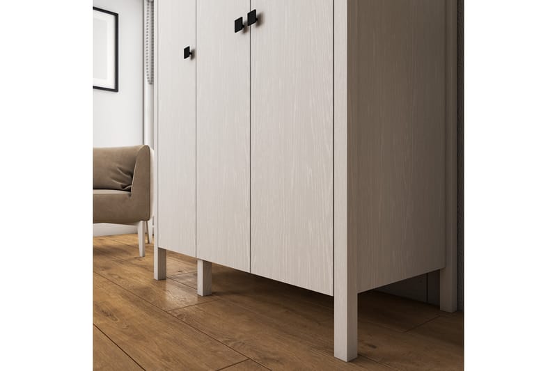 Elspet Garderobe 98x195 cm - Brun/Hvit - Oppbevaring - Klesoppbevaring - Garderober & garderobesystem