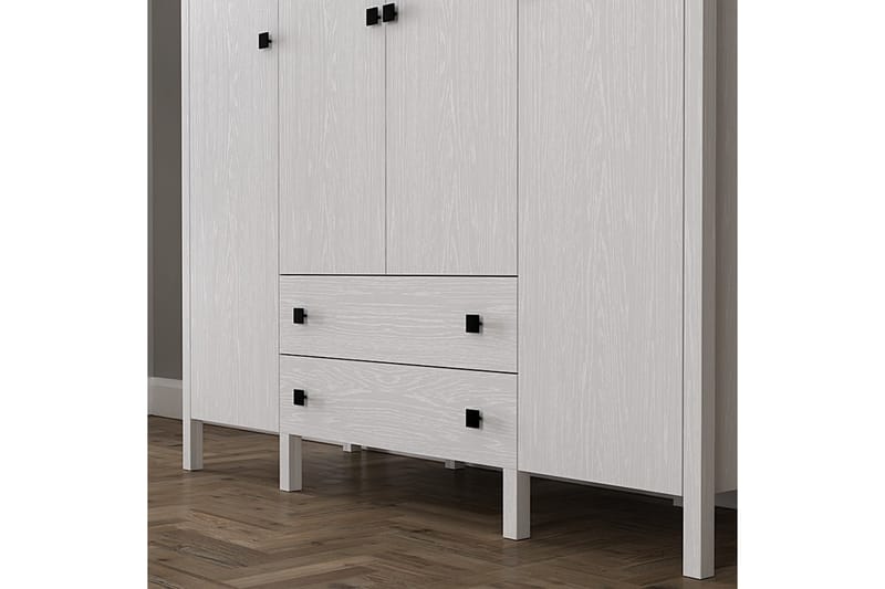 Elspet Garderobe 98x195 cm - Brun/Hvit - Oppbevaring - Klesoppbevaring - Garderober & garderobesystem