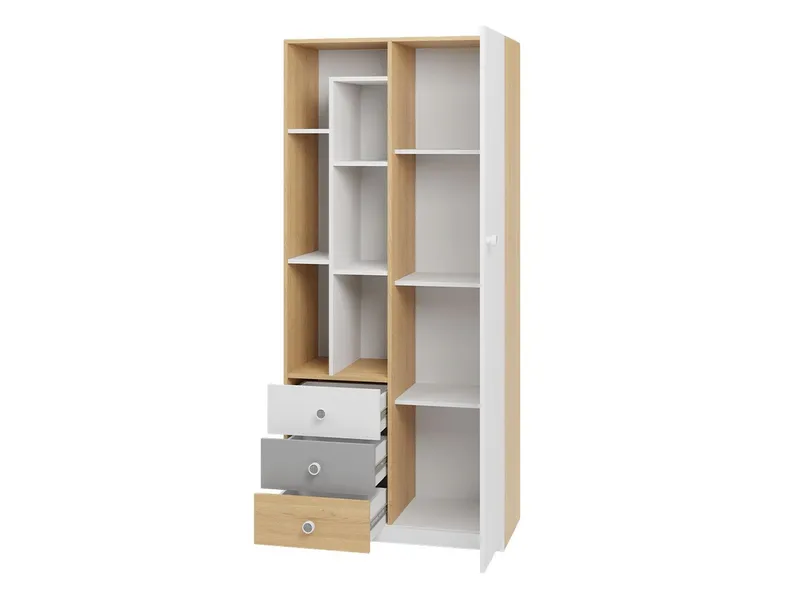 Elvaren Garderobeskap 80 cm med Åpne Hyller - Oppbevaring - Klesoppbevaring - Garderober & garderobesystem