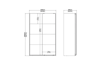 Elvos Garderobe 139x220 cm - Hvit - Oppbevaring - Klesoppbevaring - Garderober & garderobesystem