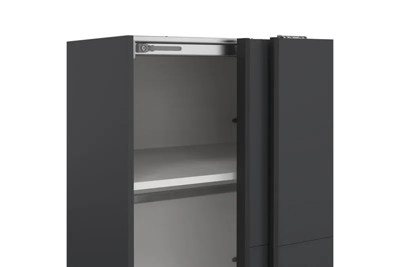 Elvos Garderobe 139x220 cm - Svart - Oppbevaring - Klesoppbevaring - Garderober & garderobesystem