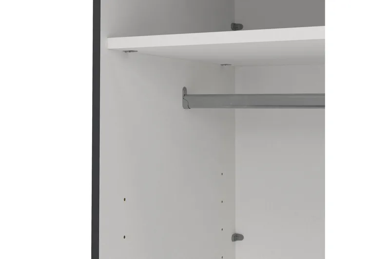 Elvos Garderobe 139x220 cm - Svart - Oppbevaring - Klesoppbevaring - Garderober & garderobesystem