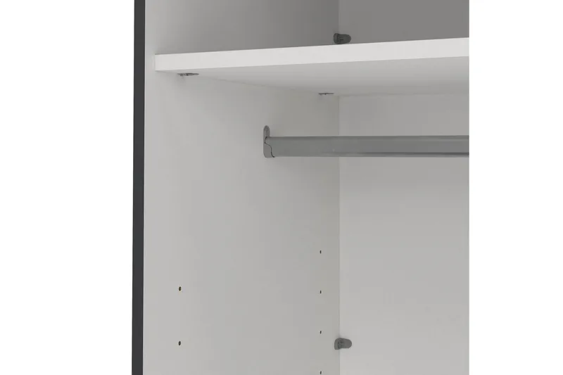 Elvos Garderobe 139x220 cm - Svart - Oppbevaring - Klesoppbevaring - Garderober & garderobesystem