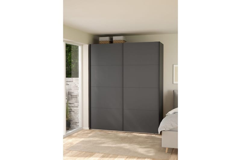 Elvos Garderobe 179x220 cm - Grå - Oppbevaring - Klesoppbevaring - Garderober & garderobesystem