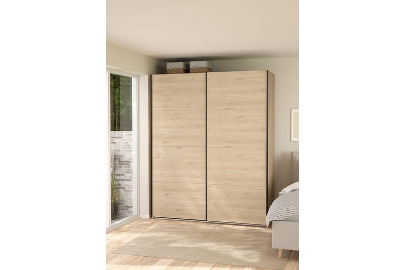 Elvos Garderobe 179x220 cm - Natur - Oppbevaring - Klesoppbevaring - Garderober & garderobesystem