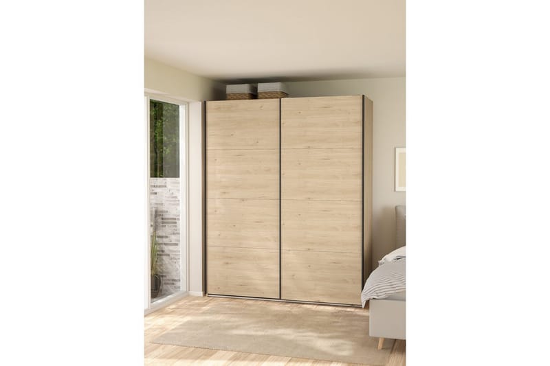 Elvos Garderobe 179x220 cm - Natur - Oppbevaring - Klesoppbevaring - Garderober & garderobesystem
